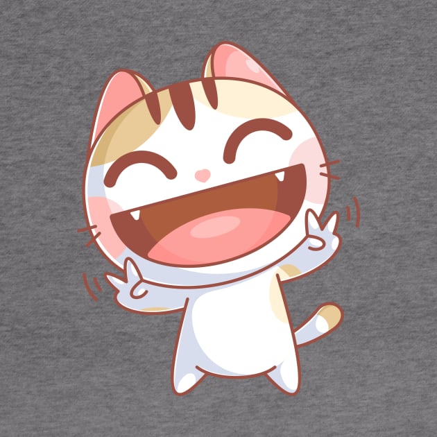 Cute cat is laughing by Wawadzgnstuff